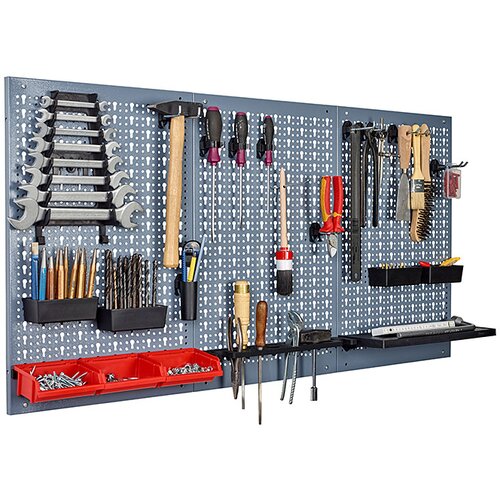 KÜPPER perforirana stena iz jeklene pločevine Küpper (120 x 60 cm, 3-delna, set kljuk) Cene