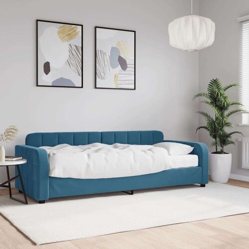  Dnevni krevet s madracem plavi 80 x 200 cm bar&amp;scaron;unasti Slike