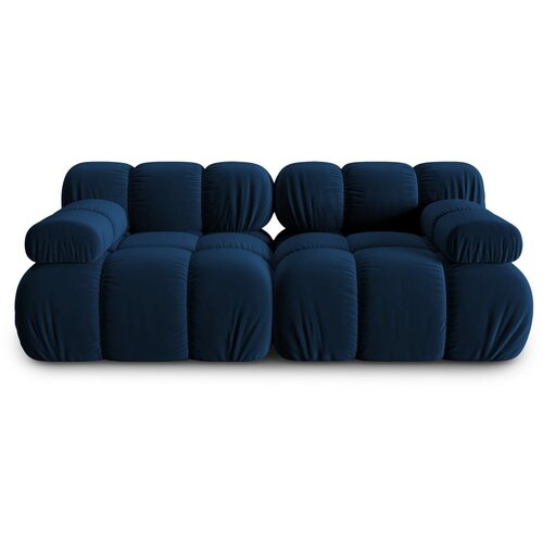 Micadoni Home modra žametna sedežna garnitura 188 cm bellis – Cene