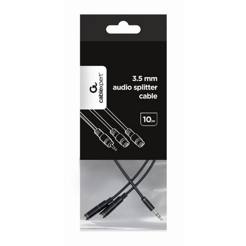 Gembird CCA-415-0.1M 3.5mm stereo plug to 2X3.5mm stereo socket 10cm audio splitter kabl Cene