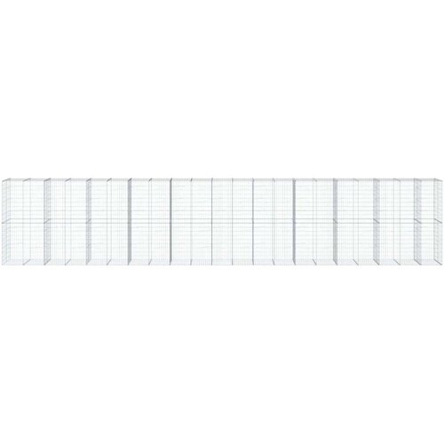 VidaXL Gabionska ko&amp;scaron;ara s poklopcem 1050x100x200 cm pocinčano željezo Slike