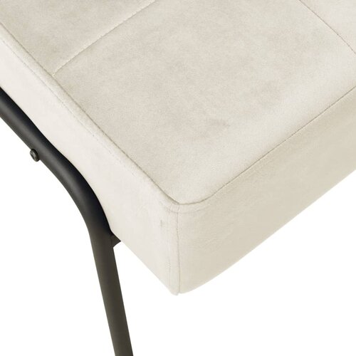  Stolica za opu&amp;scaron;tanje 65 x 79 x 87 cm krem bijela bar&amp;scaron;unasta Slike