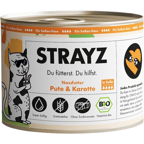  STRAYZ BIO Katze 6 x 200 g - Bio puretina i bio mrkva u umaku Cijene