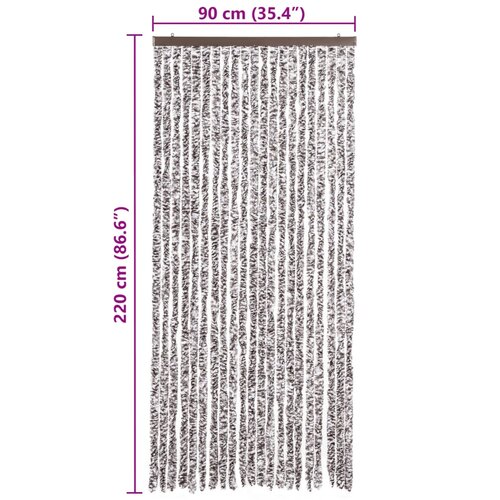  Zastor protiv insekata smeđi-bež 90 x 220 cm &amp;scaron;enil Slike