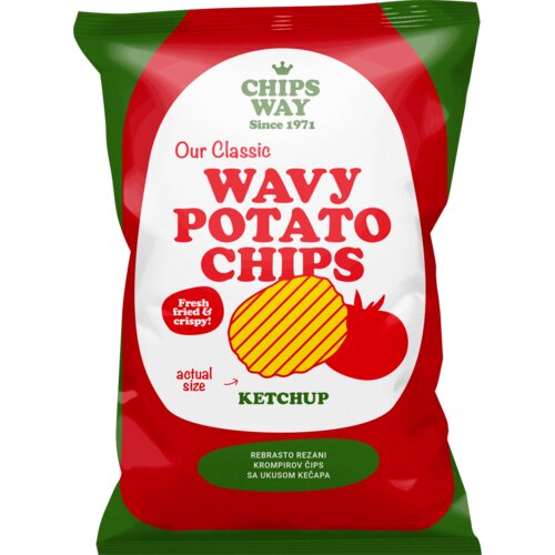 Chips Way kečap rebrasti 150g Slike