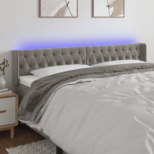  LED uzglavlje svjetlosivo 203x16x78/88 cm bar&scaron;unasto Cijene