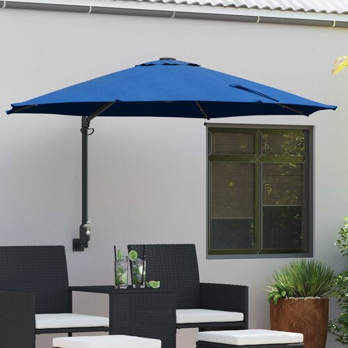  Vrtni suncobran S LED lampica Azurnoplava 248 x 248 x 148 cm Cijene