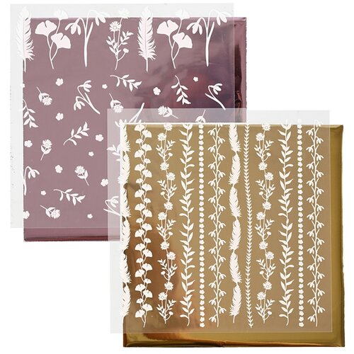 Dekorativne i metalik transfer folije 2 u 1 | pink and gold Slike