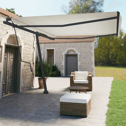 vidaXL Komplet stebričkov za tendo antraciten 450x245 cm železo Cene