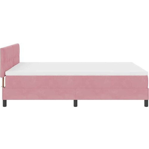  LED Box Spring Krevet s madracem Ružičasta 140 x 190 cm Bar&amp;scaron;un Slike