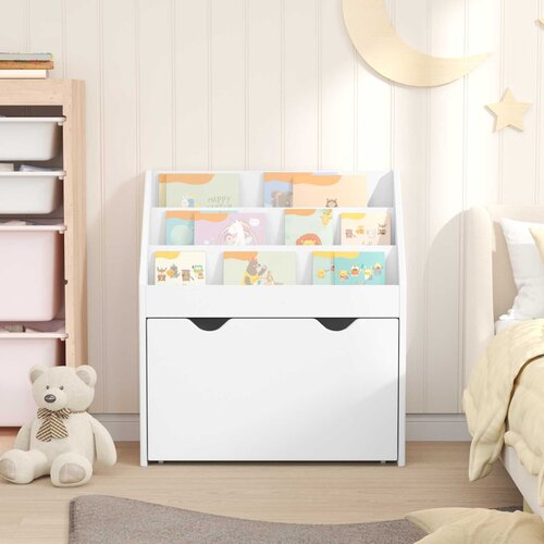  Polica za knjige za djecu s ladicama Bijelo 60 x 29,5 x 69 cm Slike