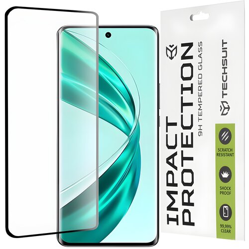 Techsuit zaščitno celoplošno steklo 111D za Vivo X50 Pro - Črna Cene