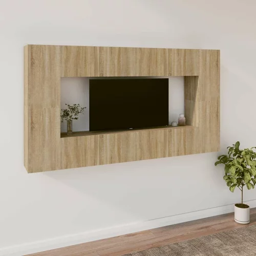  Komplet TV omaric 8-delni sonoma hrast konstruiran les, (20733055)
