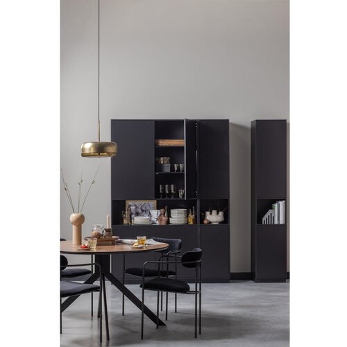 WOOOD Crna modularna biblioteka od masivnog bora 346x210 cm Finca &amp;ndash; Slike