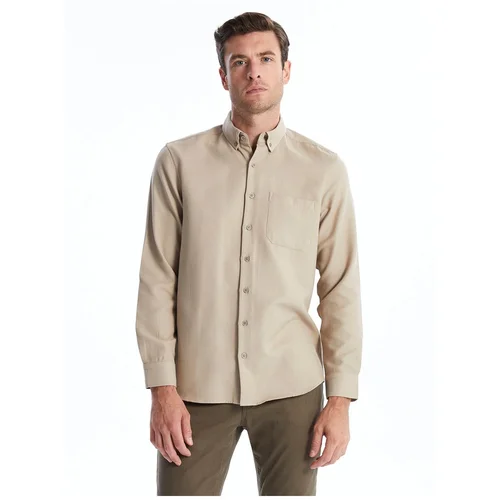 LC Waikiki Regular Fit Long Sleeve Dobby Men's Textured Shirt