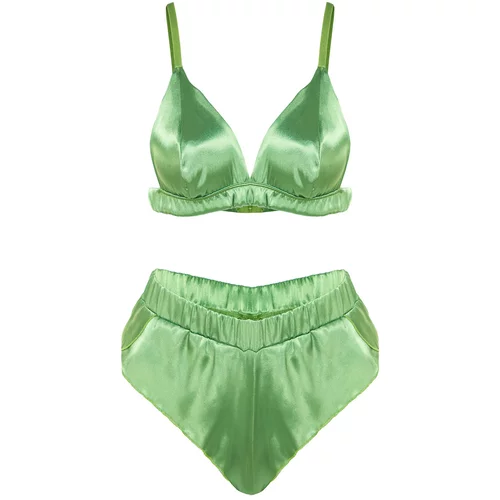 Trendyol Underwear Set - Green - Plain