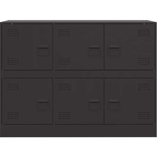 VidaXL Komoda črna 99x39x73 cm jeklo Slike