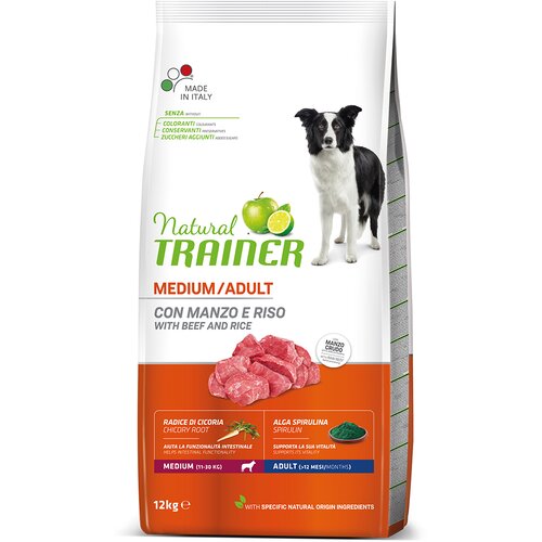 Nova Foods Trainer Natural Medium govedina, riž, ginseng - Varčno pakiranje: 2 x 12 kg Slike