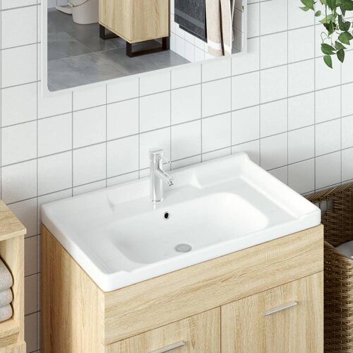 vidaXL Kupaonski umivaonik bijeli 81 x 48 x 23 cm pravokutni keramički Cijene