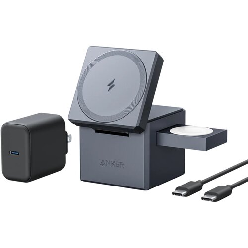 Anker 3-in-1 Cube With Magsafe Charger, punjač, siva Cijene