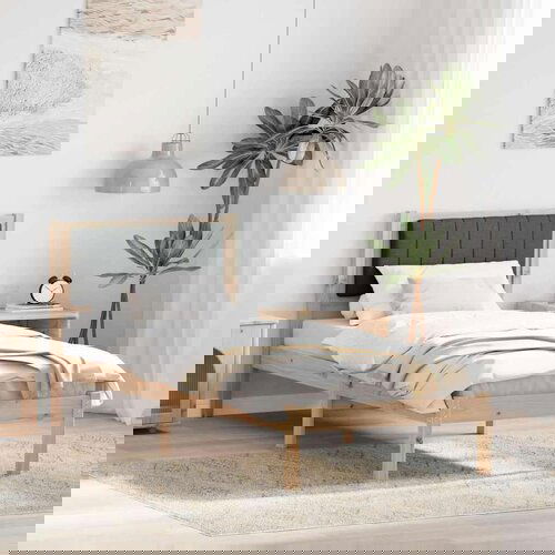 vidaXL Krevetni okvir s tapiciranim uzglavljem Tamno siva 80 x 200 cm Cene