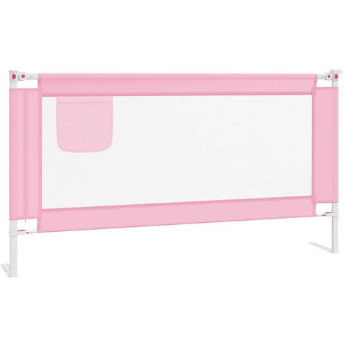 VidaXL Posteljno varovalo za malčke roza 160x25 cm blago, (21231679) Slike