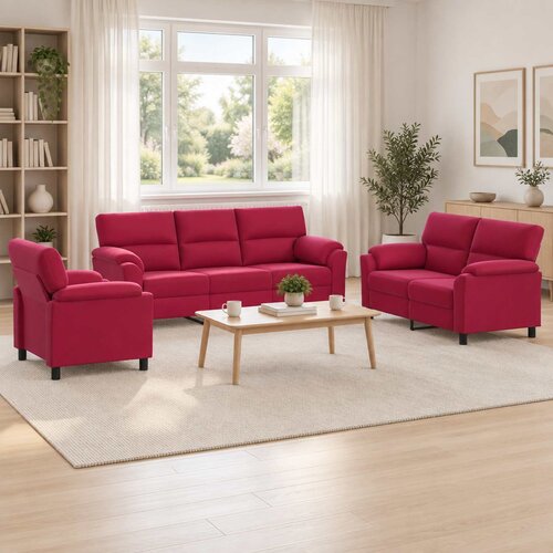  Set sofe 3 pcs Vinska crvena Bar&scaron;un Cijene