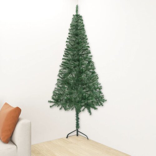 vidaXL Kotna umetna novoletna jelka zelena 150 cm PVC Cene
