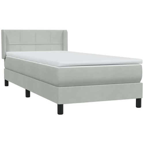 Box Spring krevet s madracem svijetlo sivi 80x210 cm bar&amp;scaron;un Slike
