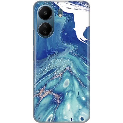 torbica silikonska print za xiaomi redmi 13C blue marble Slike