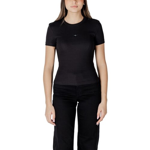 Calvin Klein Jeans Majica crna / bijela Slike