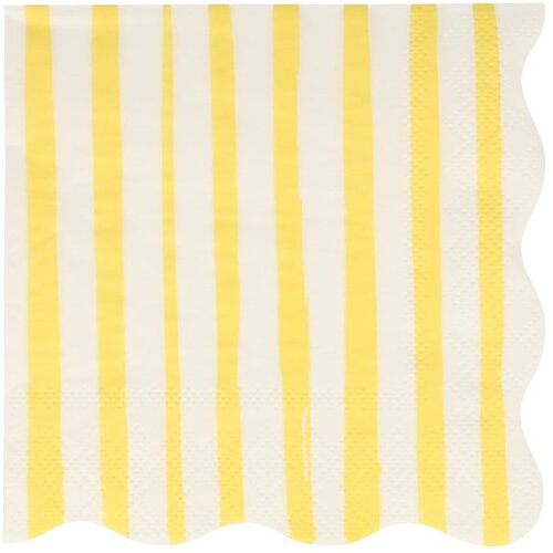 Meri Meri Papirnati prtički v kompletu 16 ks Yellow Stripe – Cene