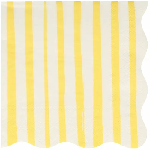 Meri Meri Papirnati ubrusi u setu 16 kom Yellow Stripe –