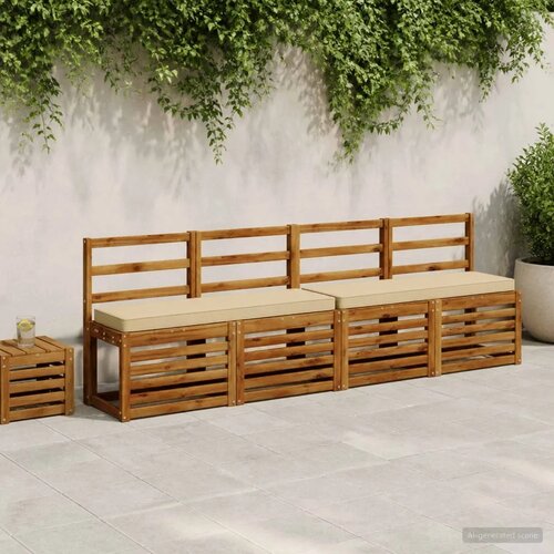  Jastučići za klupe - 2 dijela VUGHT 2 pcs 100% poliester Bež - Bež (poliester) 100 x 30 cm 2 Cijene