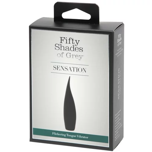 Fifty Shades of Grey Petdeset odtenkov sive - vibrator za jezik Sensation z možnostjo polnjenja (črn)