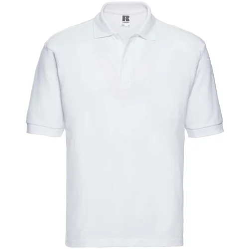 RUSSELL Men's White Polycotton Polo Shirt