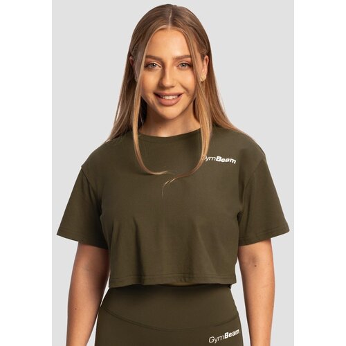 GymBeam Women&amp;lsquo;s limitless cropped t-shirt espresso Slike