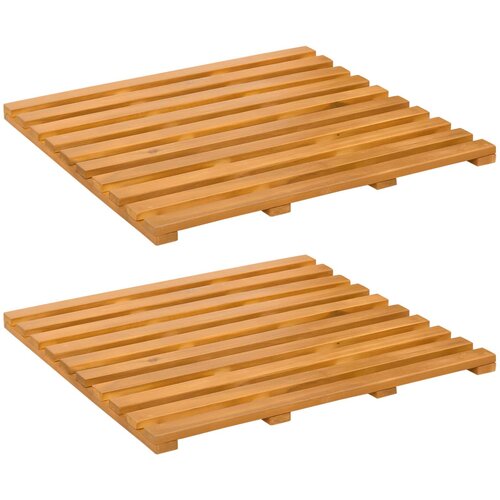  Prostirka za kupanje Smeđa 50 x 48 x 2,5 cm boja drva Slike