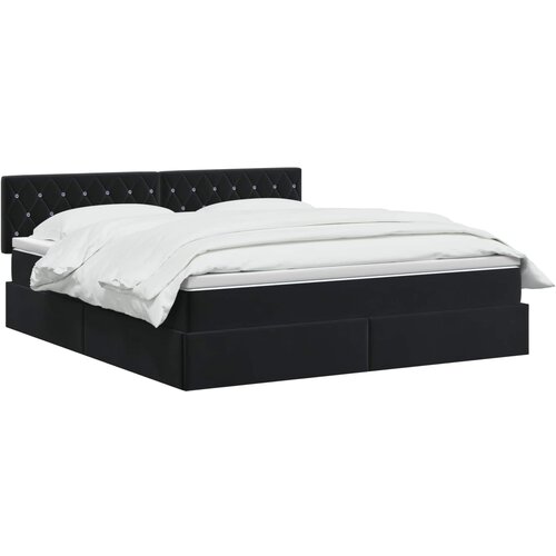  Krevet s od storage s uzglavljem Crna 160 x 200 cm Bar&amp;scaron;un Slike