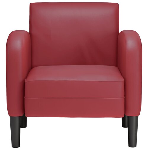SOFA fotelja s naslonima za ruke vino crvena 54 cm umjetna koža Slike