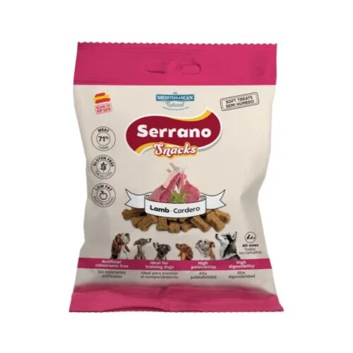 Mediterranean Natural Serrano Dog Lamb Flavour 100g Cene