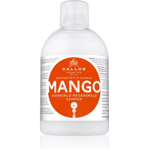 Kallos Mango vlažilni šampon za suhe, poškodovane, kemično obdelane lase 1000 ml