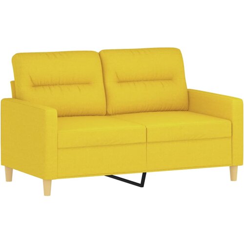  3-dijelni set sofa s jastucima svjetložuti od tkanine Slike
