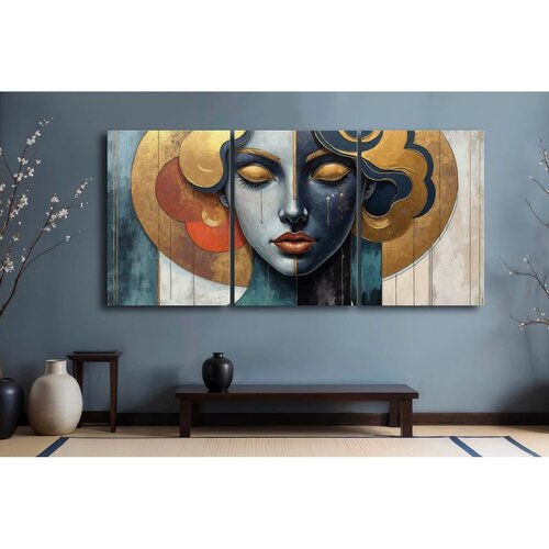 WALLXPERT 3P70100C019 Multicolor Decorative Canvas Painting (3 Pieces) Cene