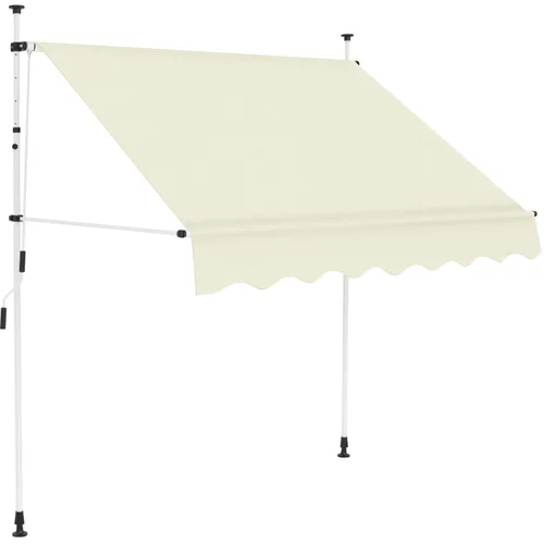 vidaXL Ročno zložljiva tenda 150 cm krem, (20609787)