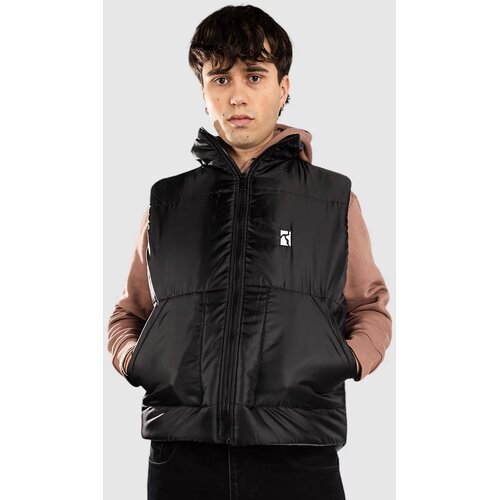 Poetic Collective Puffer Brezrokavnik black Cene