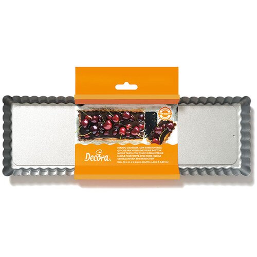 Decora kalup pravougaonik uski tart sa odvojivim dnom non-stick Cene