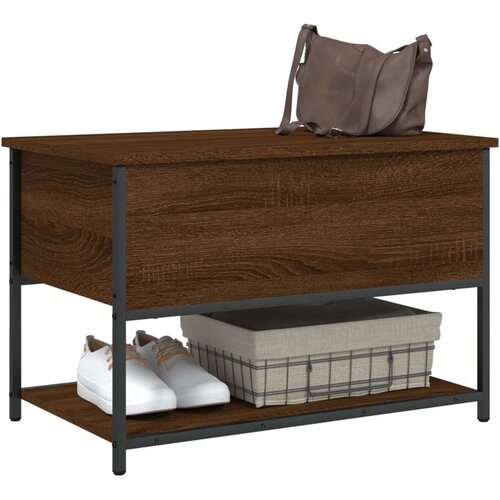 VidaXL klupa za pohranu boja smeđeg hrasta 70x42 5x47 cm drvena Slike