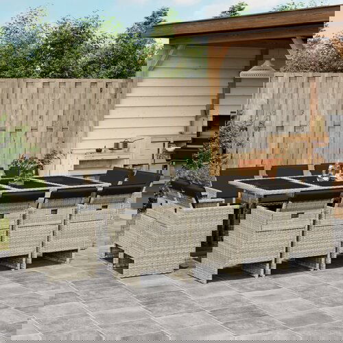 vidaXL 13-dijelni vrtni blagovaonski set s jastucima svijetlosivi Cene