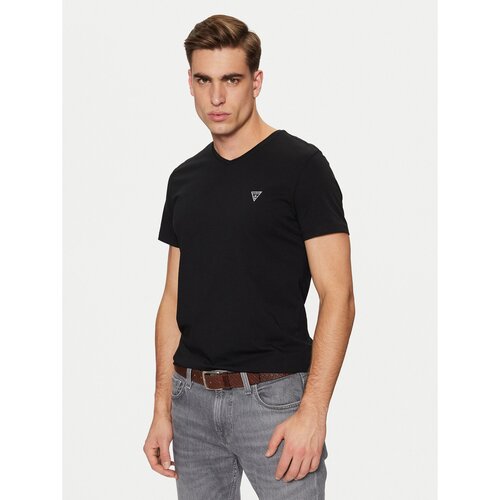 Guess Majica U97M01 KCD31 Črna Slim Fit Slike